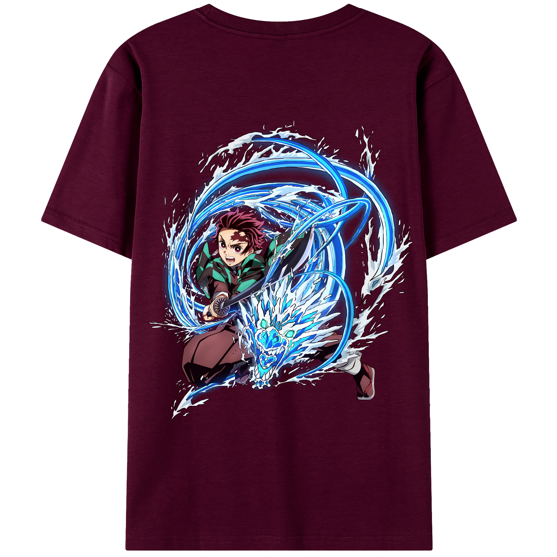 （画像用） 鬼滅の刃 竈門 炭治郎／かまど たんじろう Kamado Tanjirou レディース半袖Tシャツ(バックプリント)